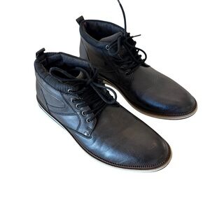 London Bale Underground Black Leather Chukka Boots for Men